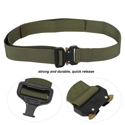Waist Belt Quick Release Simple Stylish Durable Waterproof Sweatproof Multipurpose Outdoor Tactics BeltGreen V1294-YM0523-3117220026011