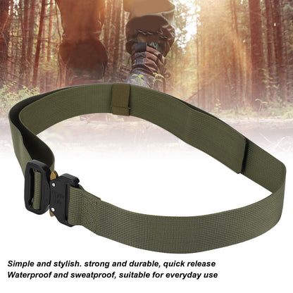 Waist Belt Quick Release Simple Stylish Durable Waterproof Sweatproof Multipurpose Outdoor Tactics BeltGreen V1294-YM0523-3117220026011