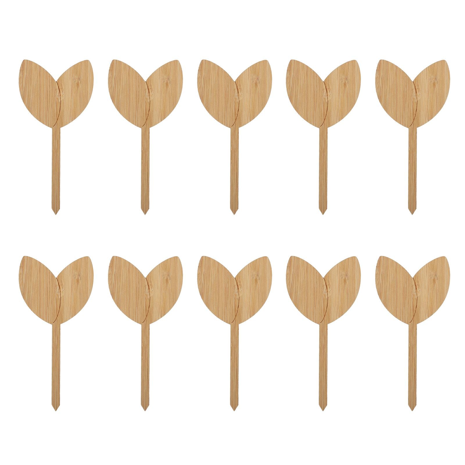 10pcs Plant Labels Bamboo Material Easy Writing 1/8 in Thickness Decorative Garden Markers for GardenerLeaf V1294-YM0523-3117220027111