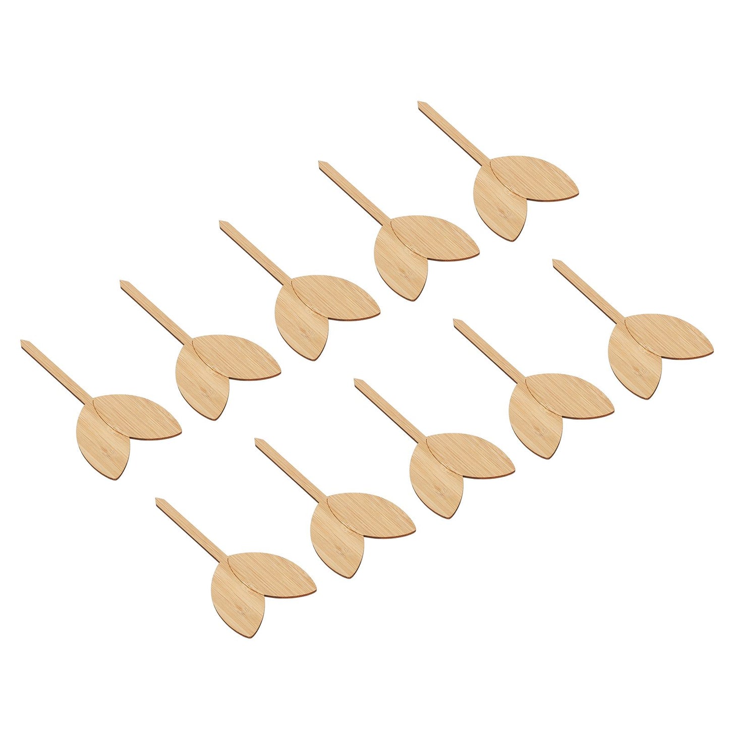 10pcs Plant Labels Bamboo Material Easy Writing 1/8 in Thickness Decorative Garden Markers for GardenerLeaf V1294-YM0523-3117220027111