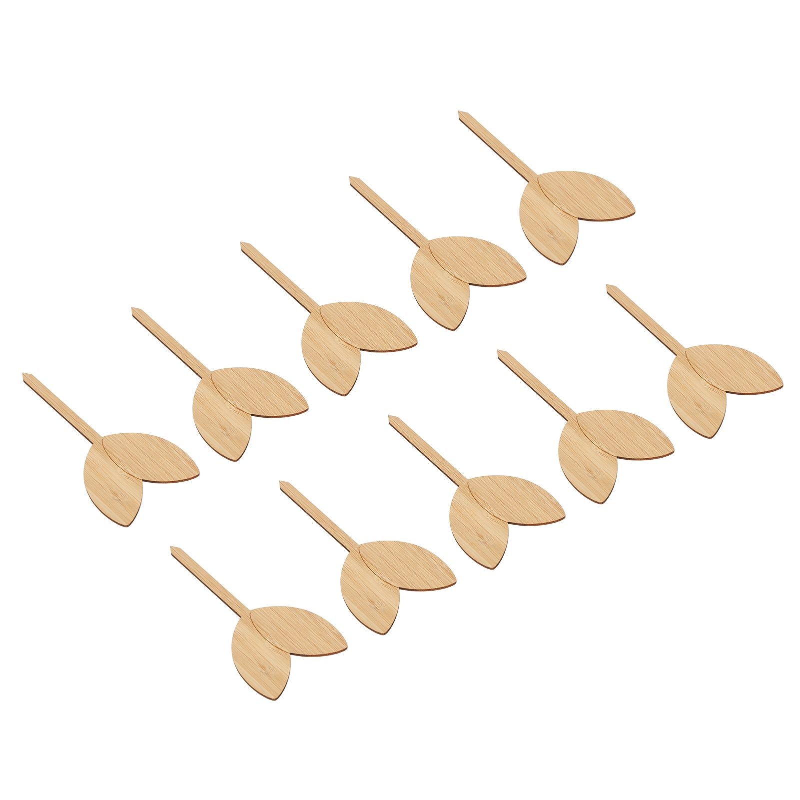 10pcs Plant Labels Bamboo Material Easy Writing 1/8 in Thickness Decorative Garden Markers for GardenerLeaf V1294-YM0523-3117220027111
