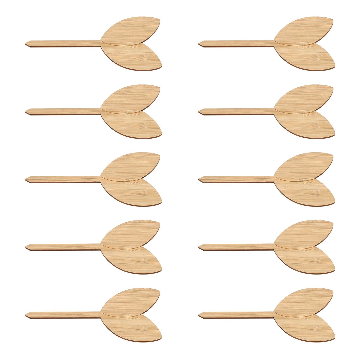10pcs Plant Labels Bamboo Material Easy Writing 1/8 in Thickness Decorative Garden Markers for GardenerLeaf V1294-YM0523-3117220027111