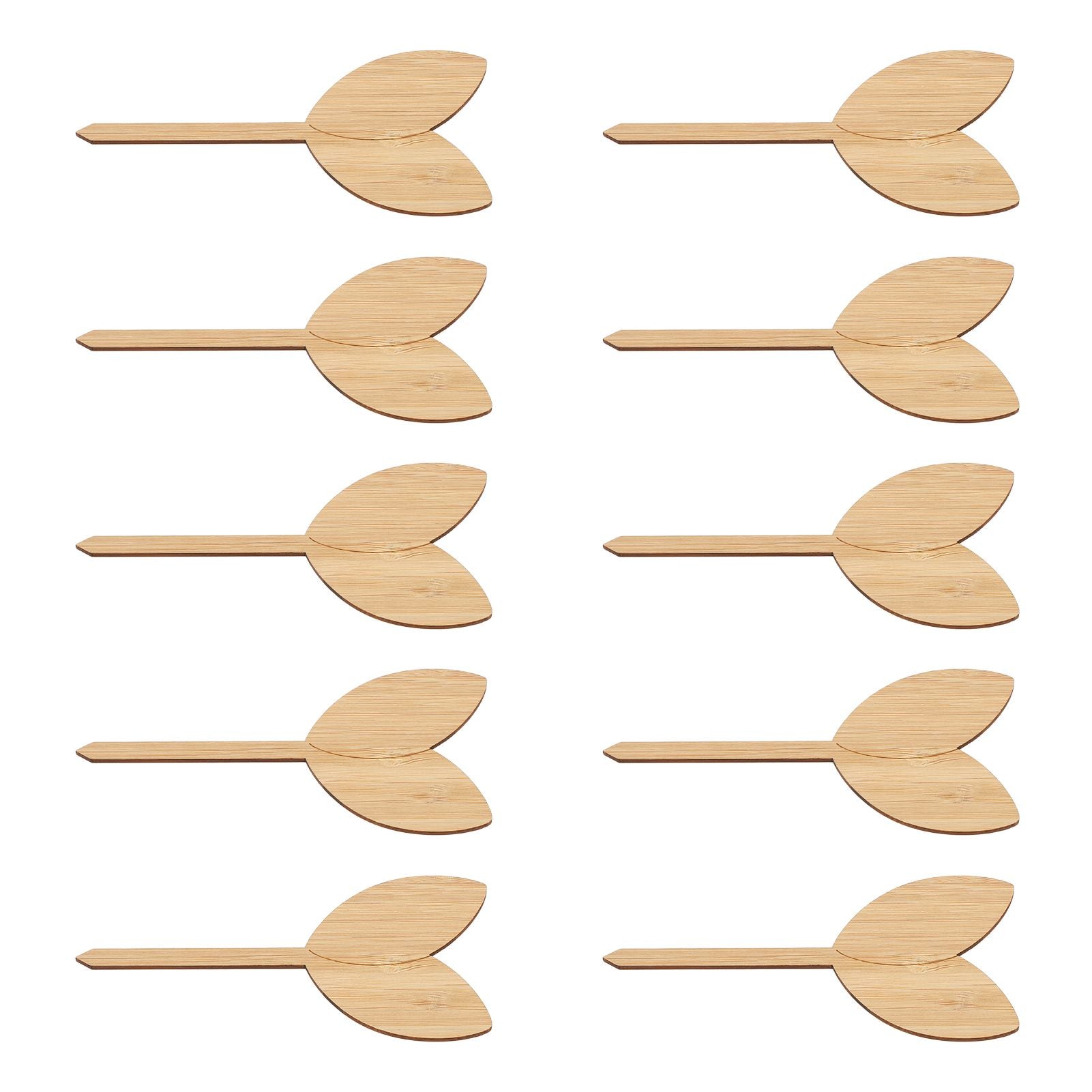 10pcs Plant Labels Bamboo Material Easy Writing 1/8 in Thickness Decorative Garden Markers for GardenerLeaf V1294-YM0523-3117220027111