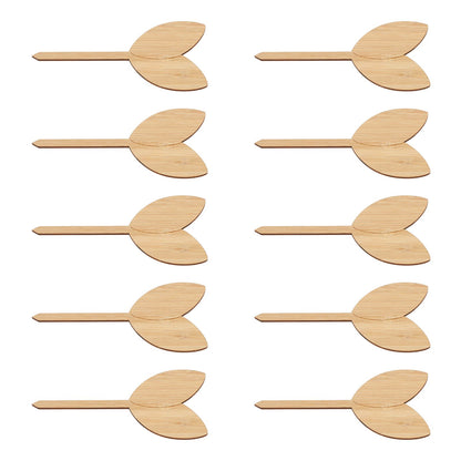 10pcs Plant Labels Bamboo Material Easy Writing 1/8 in Thickness Decorative Garden Markers for GardenerLeaf V1294-YM0523-3117220027111
