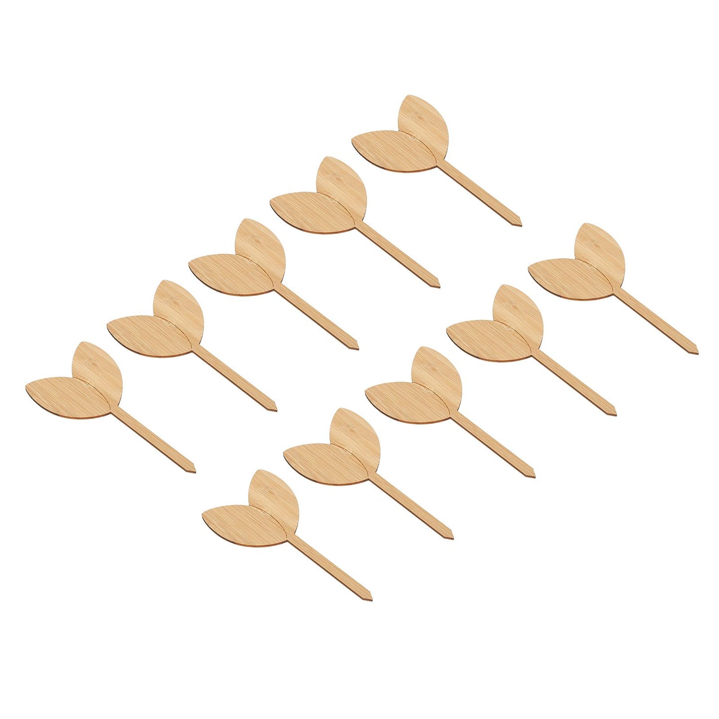 10pcs Plant Labels Bamboo Material Easy Writing 1/8 in Thickness Decorative Garden Markers for GardenerLeaf V1294-YM0523-3117220027111