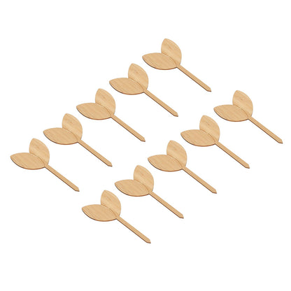 10pcs Plant Labels Bamboo Material Easy Writing 1/8 in Thickness Decorative Garden Markers for GardenerLeaf V1294-YM0523-3117220027111