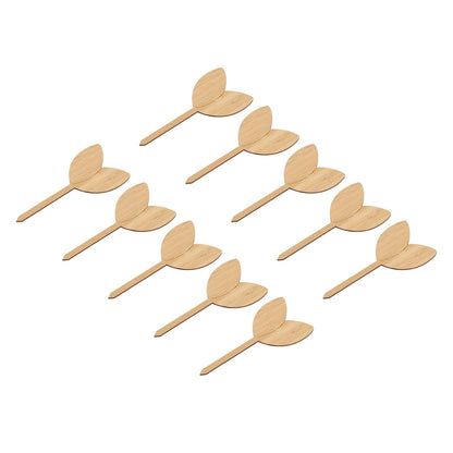 10pcs Plant Labels Bamboo Material Easy Writing 1/8 in Thickness Decorative Garden Markers for GardenerLeaf V1294-YM0523-3117220027111