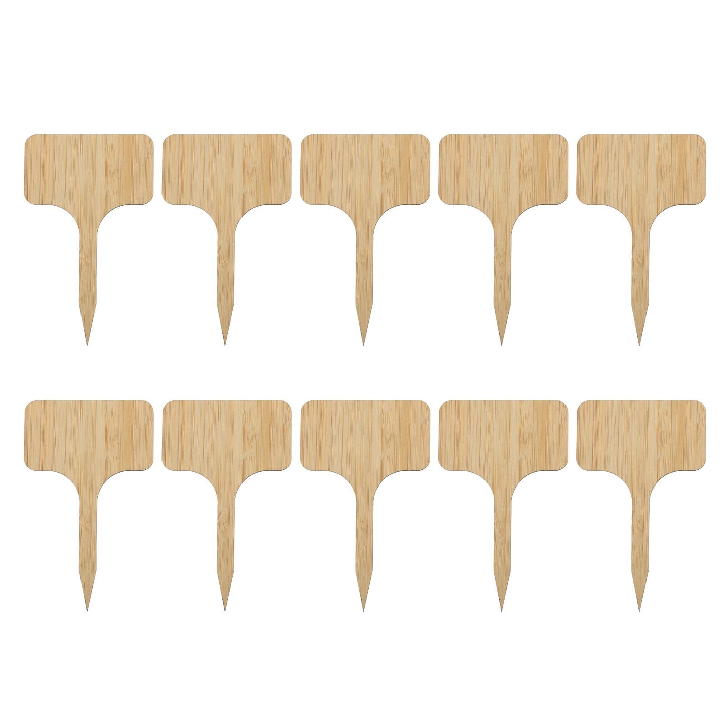 10pcs Plant Labels Bamboo Material Easy Writing 1/8 in Thickness Decorative Garden Markers for GardenerT Shape V1294-YM0523-3117220027113