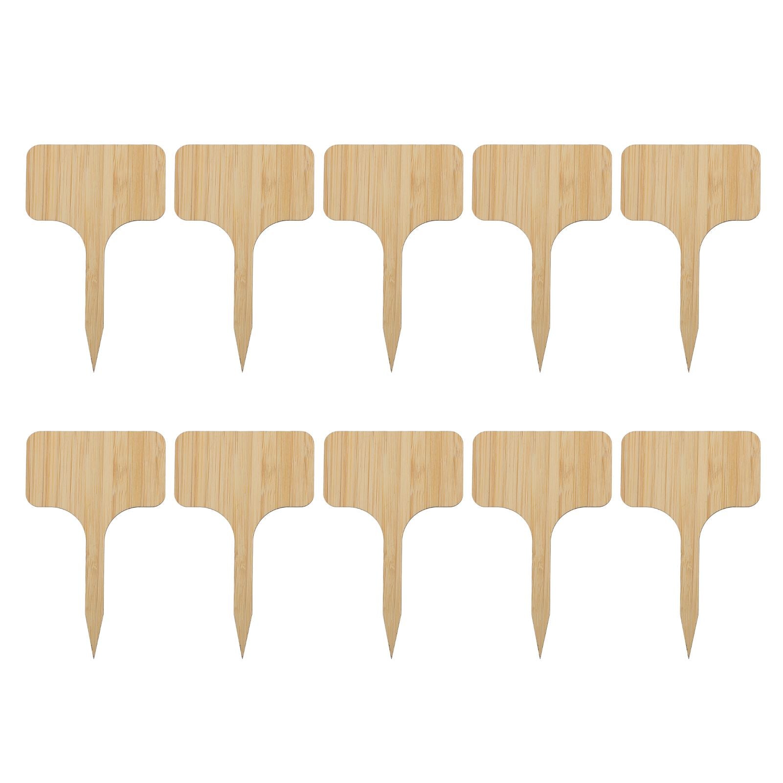 10pcs Plant Labels Bamboo Material Easy Writing 1/8 in Thickness Decorative Garden Markers for GardenerT Shape V1294-YM0523-3117220027113