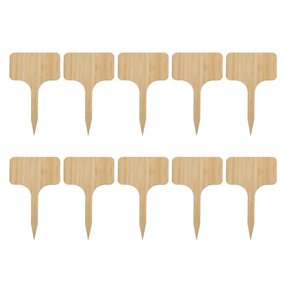 10pcs Plant Labels Bamboo Material Easy Writing 1/8 in Thickness Decorative Garden Markers for GardenerT Shape V1294-YM0523-3117220027113