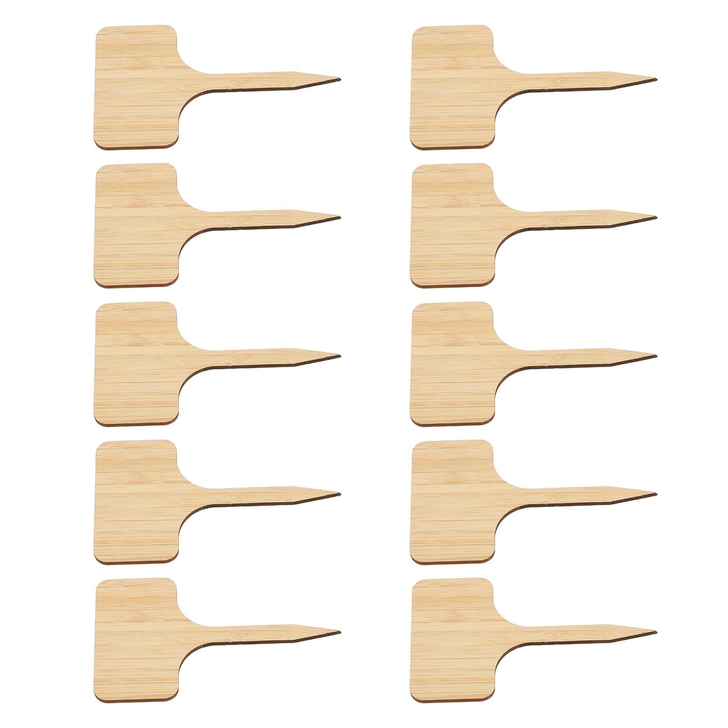 10pcs Plant Labels Bamboo Material Easy Writing 1/8 in Thickness Decorative Garden Markers for GardenerT Shape V1294-YM0523-3117220027113