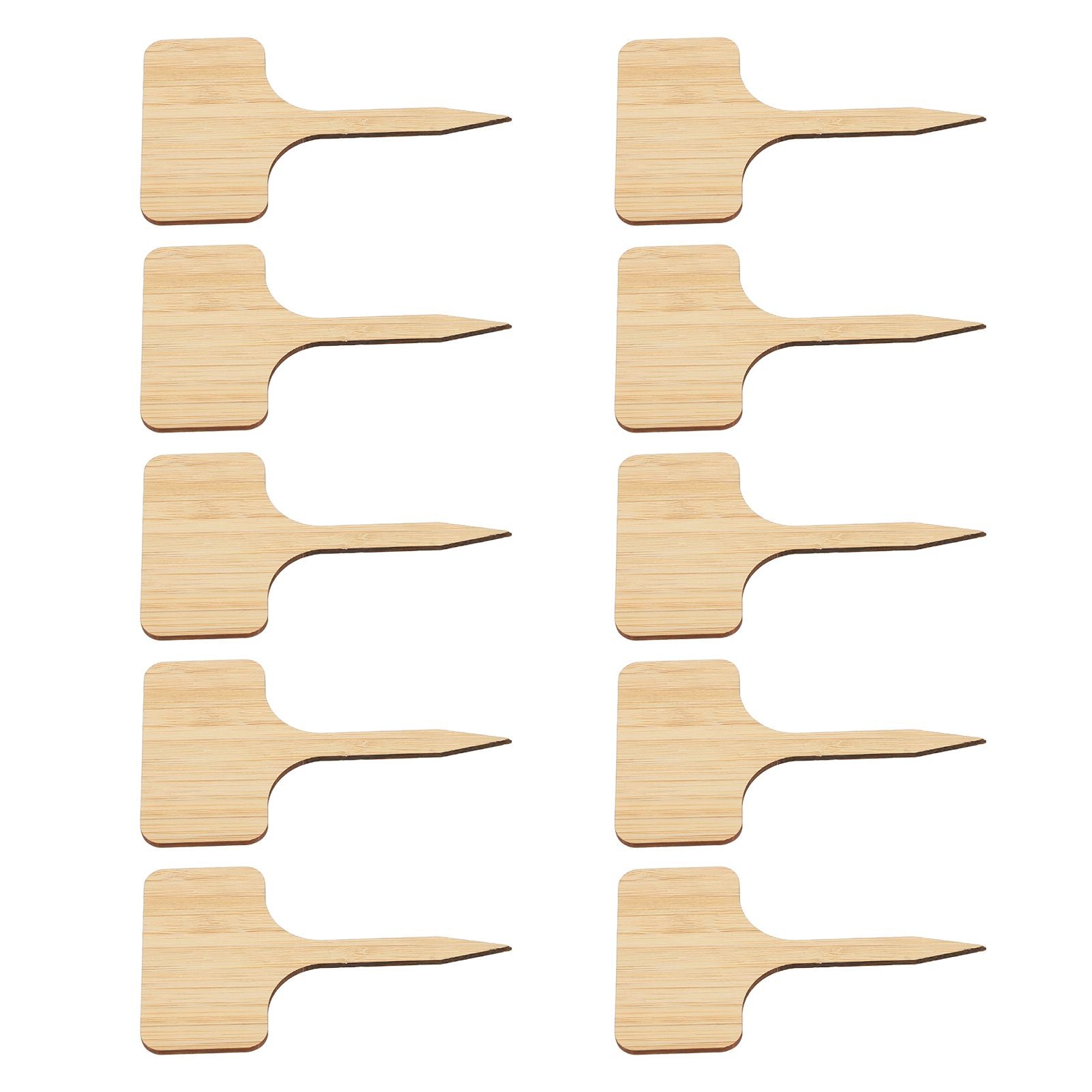 10pcs Plant Labels Bamboo Material Easy Writing 1/8 in Thickness Decorative Garden Markers for GardenerT Shape V1294-YM0523-3117220027113