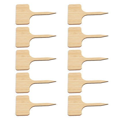 10pcs Plant Labels Bamboo Material Easy Writing 1/8 in Thickness Decorative Garden Markers for GardenerT Shape V1294-YM0523-3117220027113