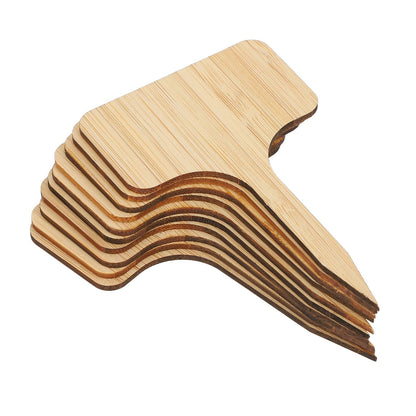 10pcs Plant Labels Bamboo Material Easy Writing 1/8 in Thickness Decorative Garden Markers for GardenerT Shape V1294-YM0523-3117220027113
