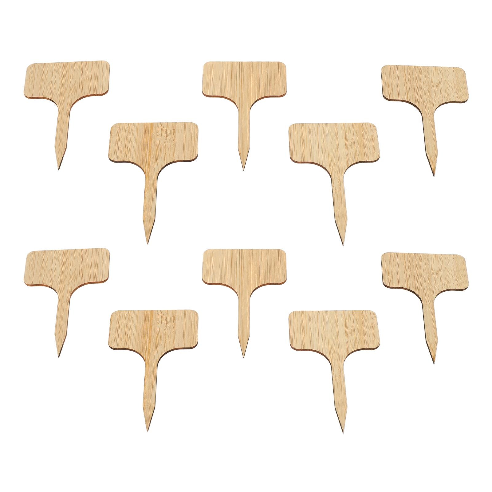 10pcs Plant Labels Bamboo Material Easy Writing 1/8 in Thickness Decorative Garden Markers for GardenerT Shape V1294-YM0523-3117220027113