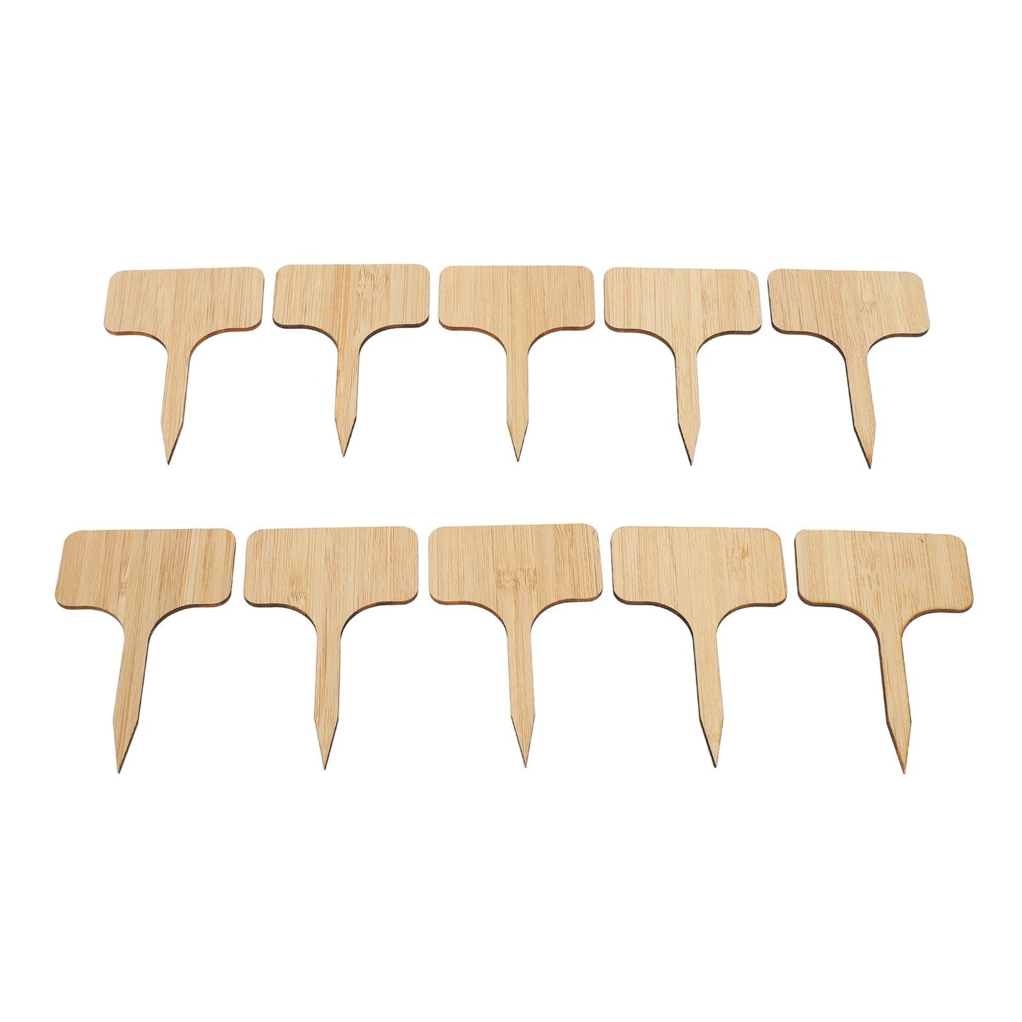 10pcs Plant Labels Bamboo Material Easy Writing 1/8 in Thickness Decorative Garden Markers for GardenerT Shape V1294-YM0523-3117220027113