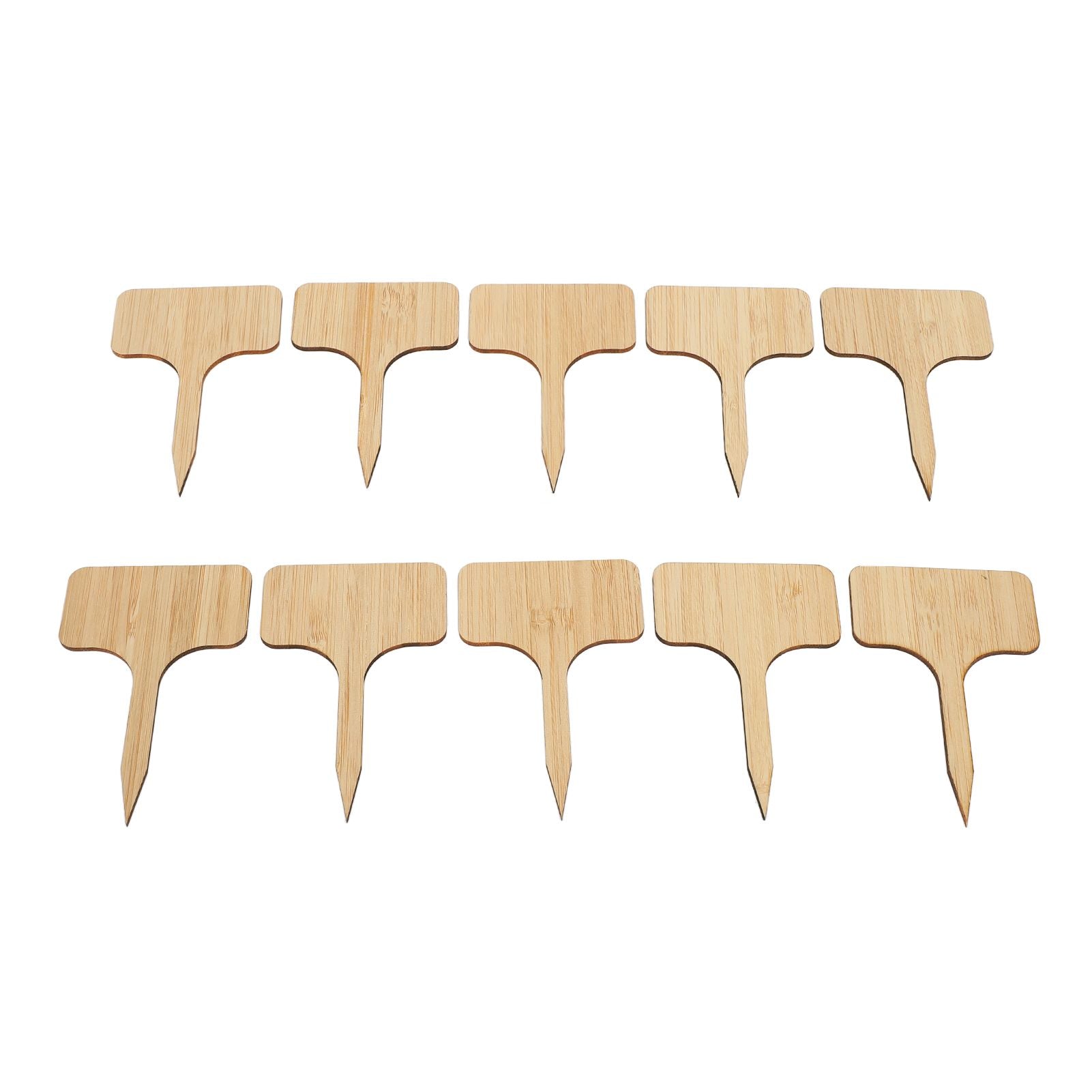 10pcs Plant Labels Bamboo Material Easy Writing 1/8 in Thickness Decorative Garden Markers for GardenerT Shape V1294-YM0523-3117220027113