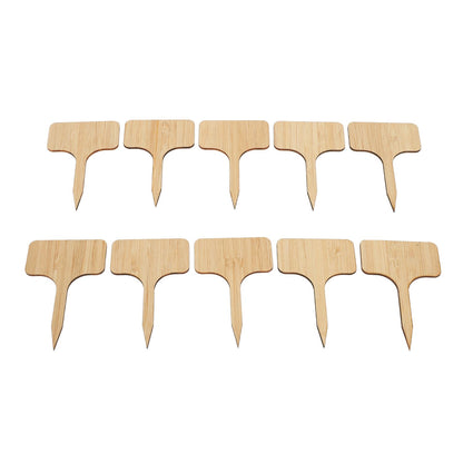 10pcs Plant Labels Bamboo Material Easy Writing 1/8 in Thickness Decorative Garden Markers for GardenerT Shape V1294-YM0523-3117220027113