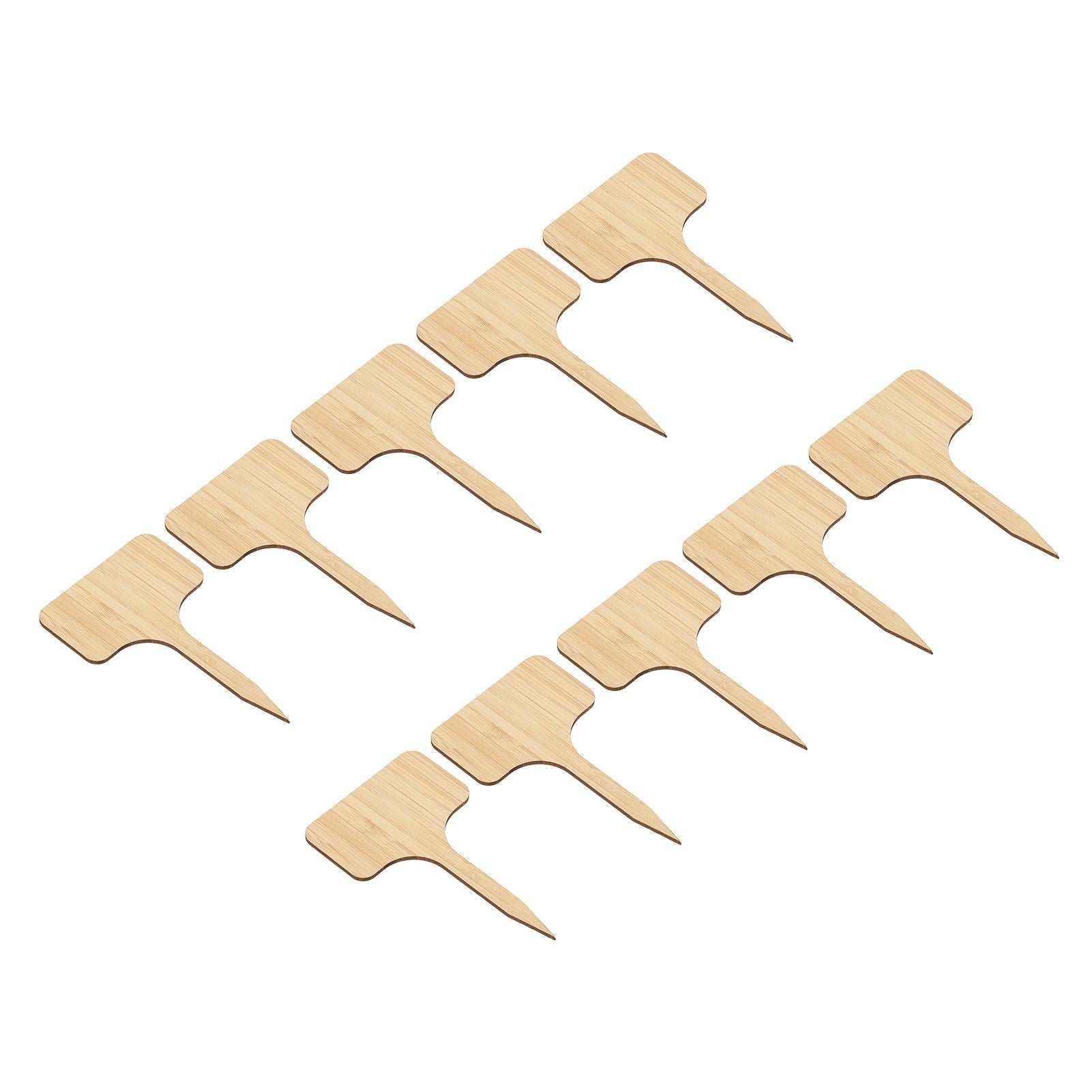 10pcs Plant Labels Bamboo Material Easy Writing 1/8 in Thickness Decorative Garden Markers for GardenerT Shape V1294-YM0523-3117220027113