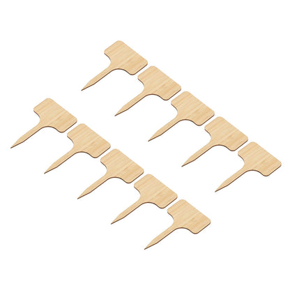 10pcs Plant Labels Bamboo Material Easy Writing 1/8 in Thickness Decorative Garden Markers for GardenerT Shape V1294-YM0523-3117220027113