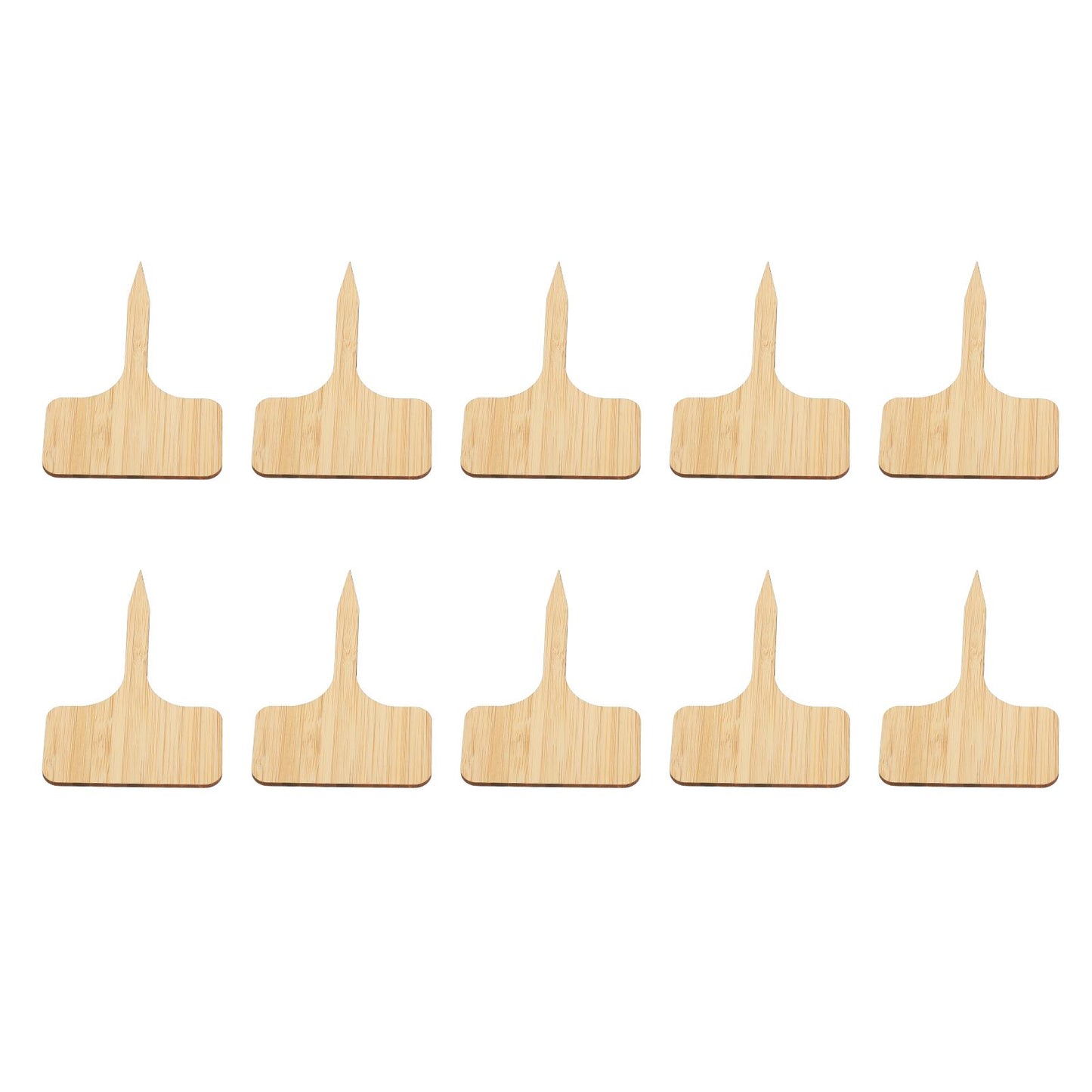 10pcs Plant Labels Bamboo Material Easy Writing 1/8 in Thickness Decorative Garden Markers for GardenerT Shape V1294-YM0523-3117220027113