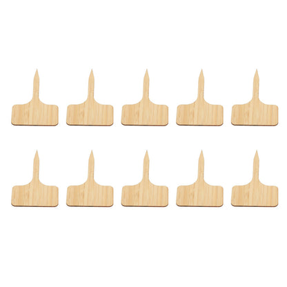 10pcs Plant Labels Bamboo Material Easy Writing 1/8 in Thickness Decorative Garden Markers for GardenerT Shape V1294-YM0523-3117220027113