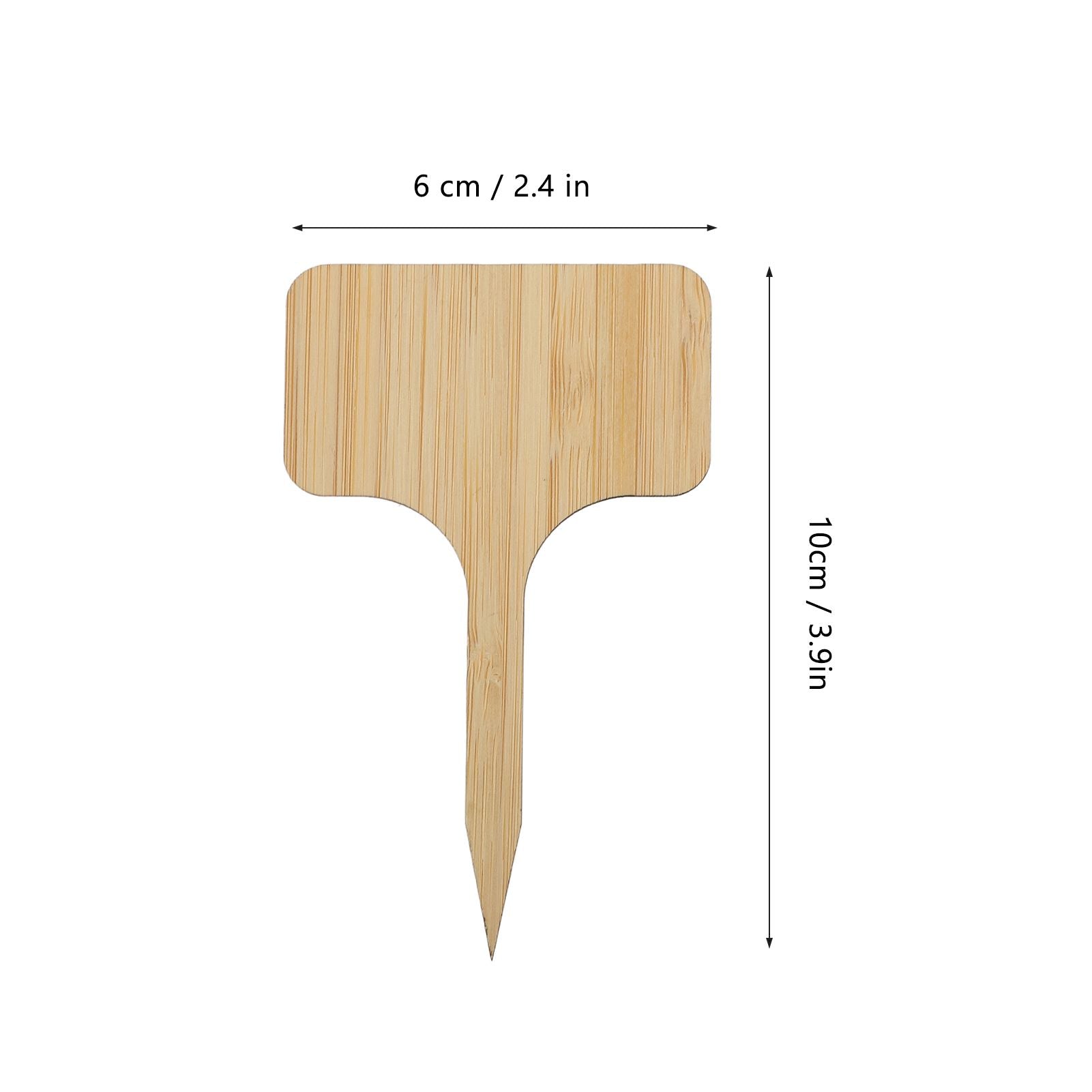 10pcs Plant Labels Bamboo Material Easy Writing 1/8 in Thickness Decorative Garden Markers for GardenerT Shape V1294-YM0523-3117220027113