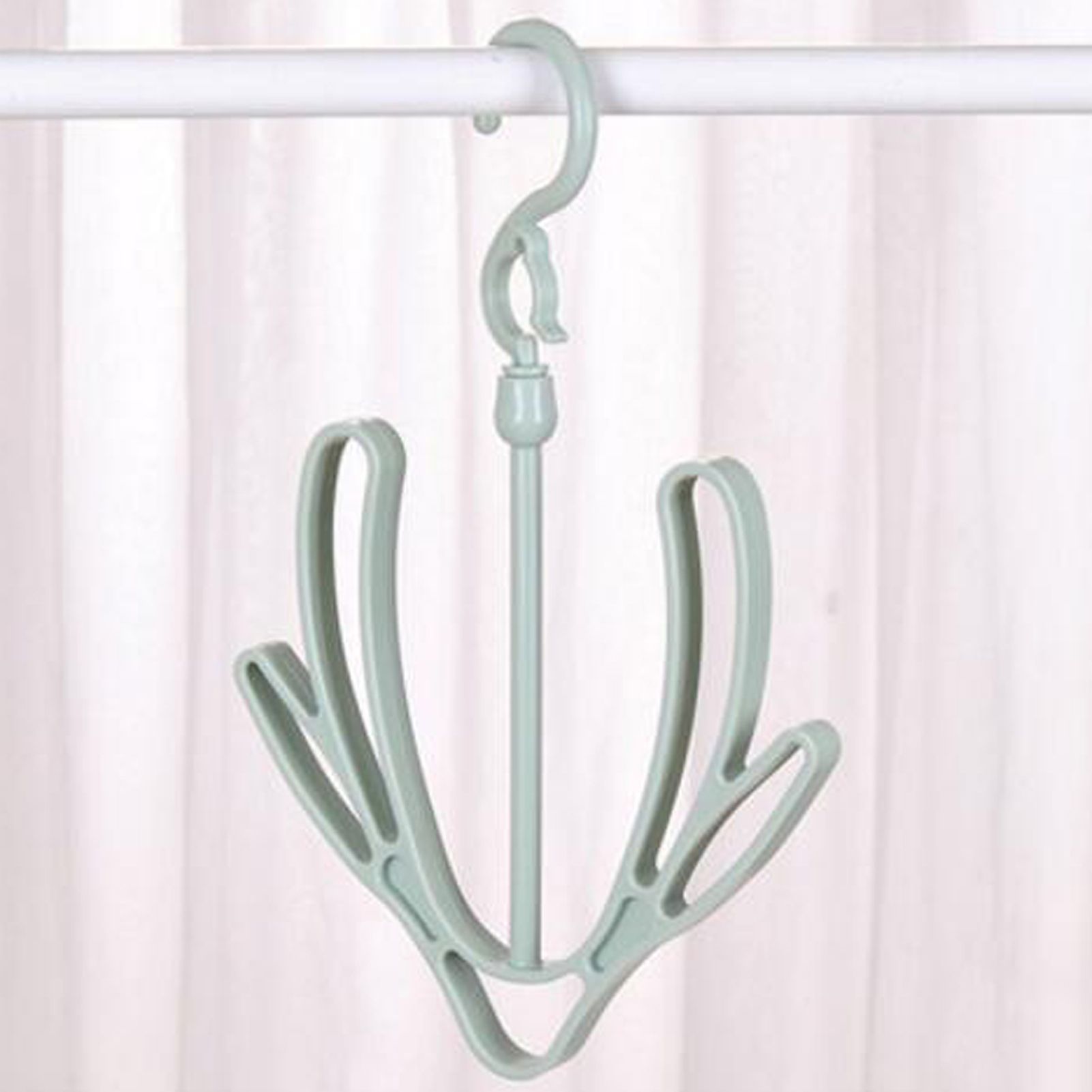 Shoes Drying Rack PP 360 degrees Rotatable Windproof Connectable Shoes Storage Hanger for Scarves HatsGreen V1294-YM0523-3117220029611