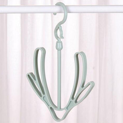 Shoes Drying Rack PP 360 degrees Rotatable Windproof Connectable Shoes Storage Hanger for Scarves HatsGreen V1294-YM0523-3117220029611