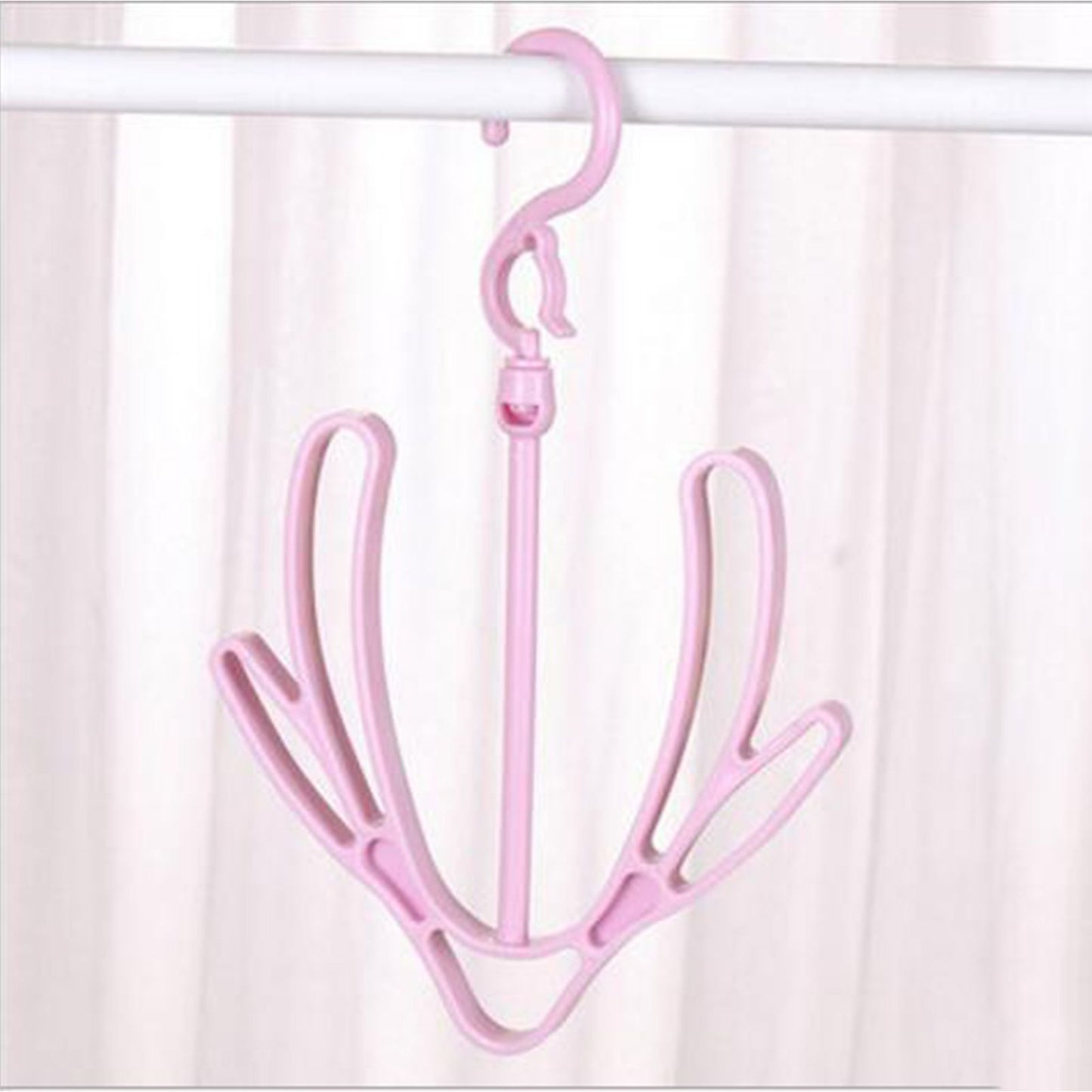 Shoes Drying Rack PP 360 degrees Rotatable Windproof Connectable Shoes Storage Hanger for Scarves HatsPink V1294-YM0523-3117220029613