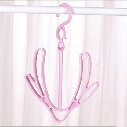 Shoes Drying Rack PP 360 degrees Rotatable Windproof Connectable Shoes Storage Hanger for Scarves HatsPink V1294-YM0523-3117220029613