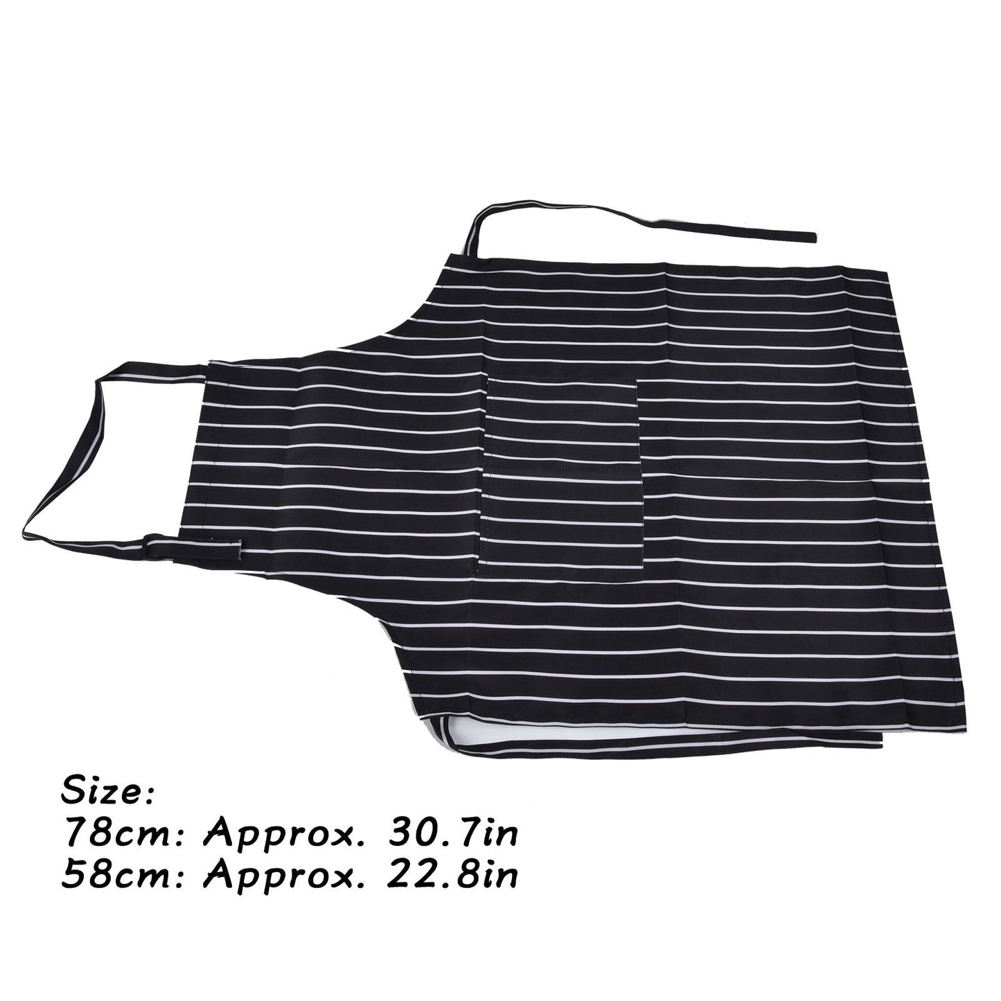 Bib Apron Waterproof Adjustable Kitchen Cooking Aprons with Dual Pockets for Kitchens Restaurants BakersBlack V1294-YM0523-3117220031611