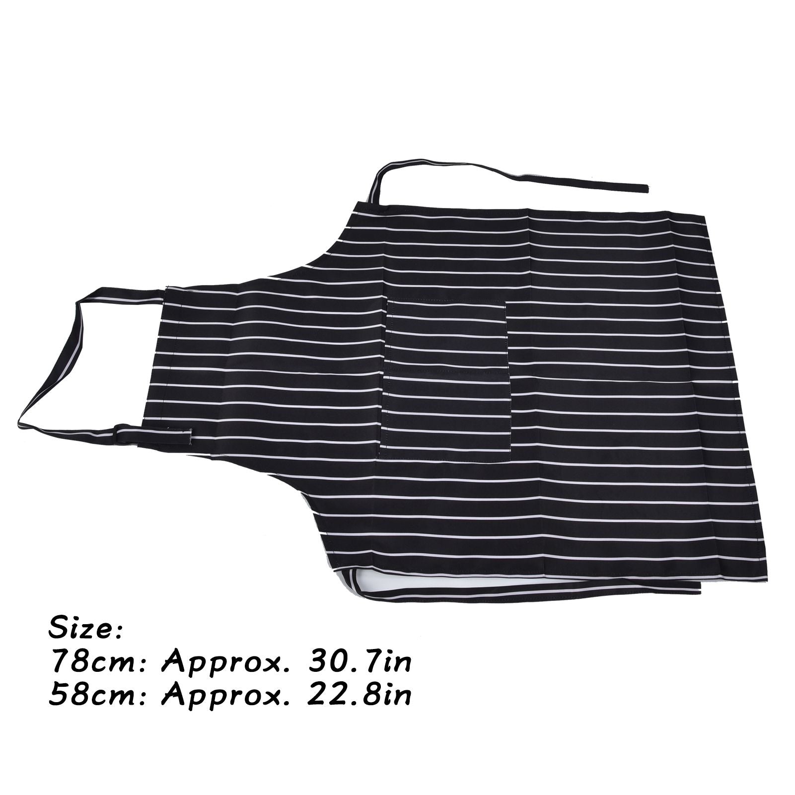 Bib Apron Waterproof Adjustable Kitchen Cooking Aprons with Dual Pockets for Kitchens Restaurants BakersBlack V1294-YM0523-3117220031611
