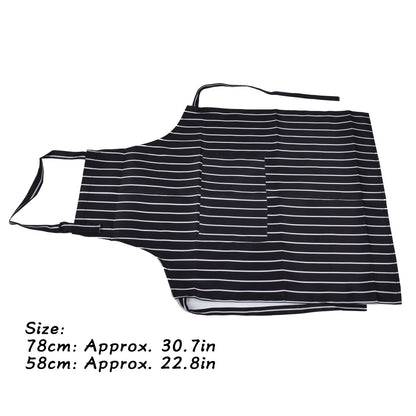 Bib Apron Waterproof Adjustable Kitchen Cooking Aprons with Dual Pockets for Kitchens Restaurants BakersBlack V1294-YM0523-3117220031611