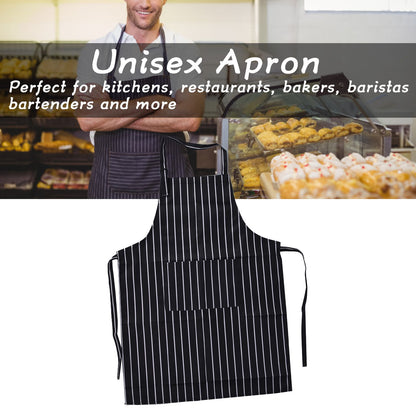 Bib Apron Waterproof Adjustable Kitchen Cooking Aprons with Dual Pockets for Kitchens Restaurants BakersBlack V1294-YM0523-3117220031611
