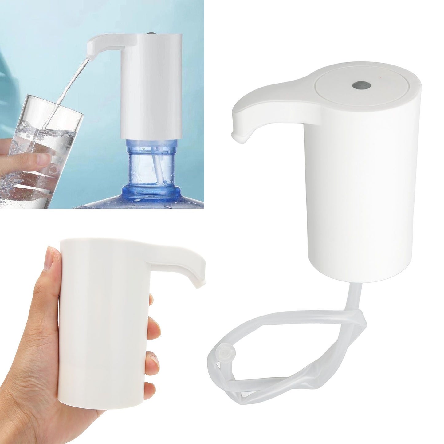Electric Water Pump Easy Installation Lightweight Portable USB Charging Water Bottle Dispenser 5V V1294-YM0523-3117220031911