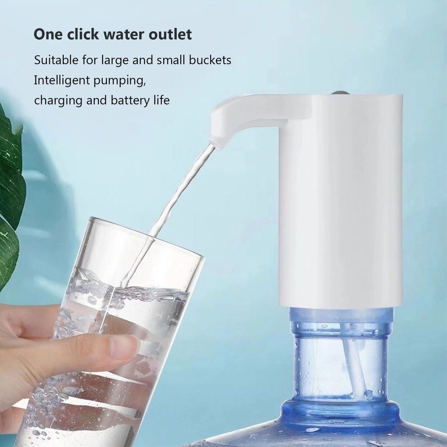 Electric Water Pump Easy Installation Lightweight Portable USB Charging Water Bottle Dispenser 5V V1294-YM0523-3117220031911