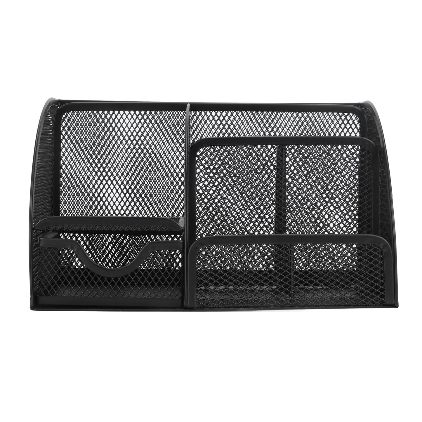 Desktop Mesh Pen Storage Holder 7 Compartments Multifunction Black for Home Sturdy Office V1294-YM0523-3117220033311