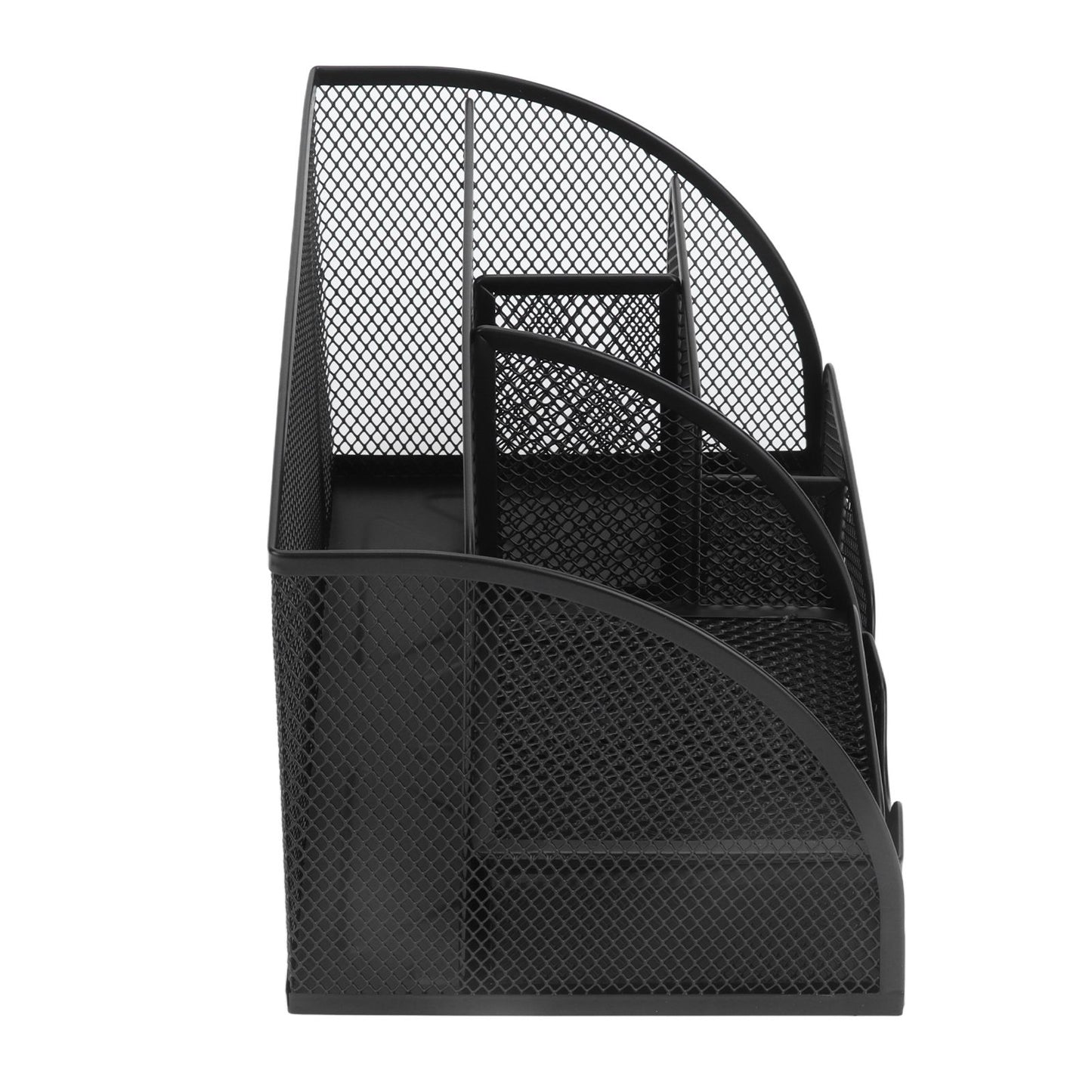 Desktop Mesh Pen Storage Holder 7 Compartments Multifunction Black for Home Sturdy Office V1294-YM0523-3117220033311