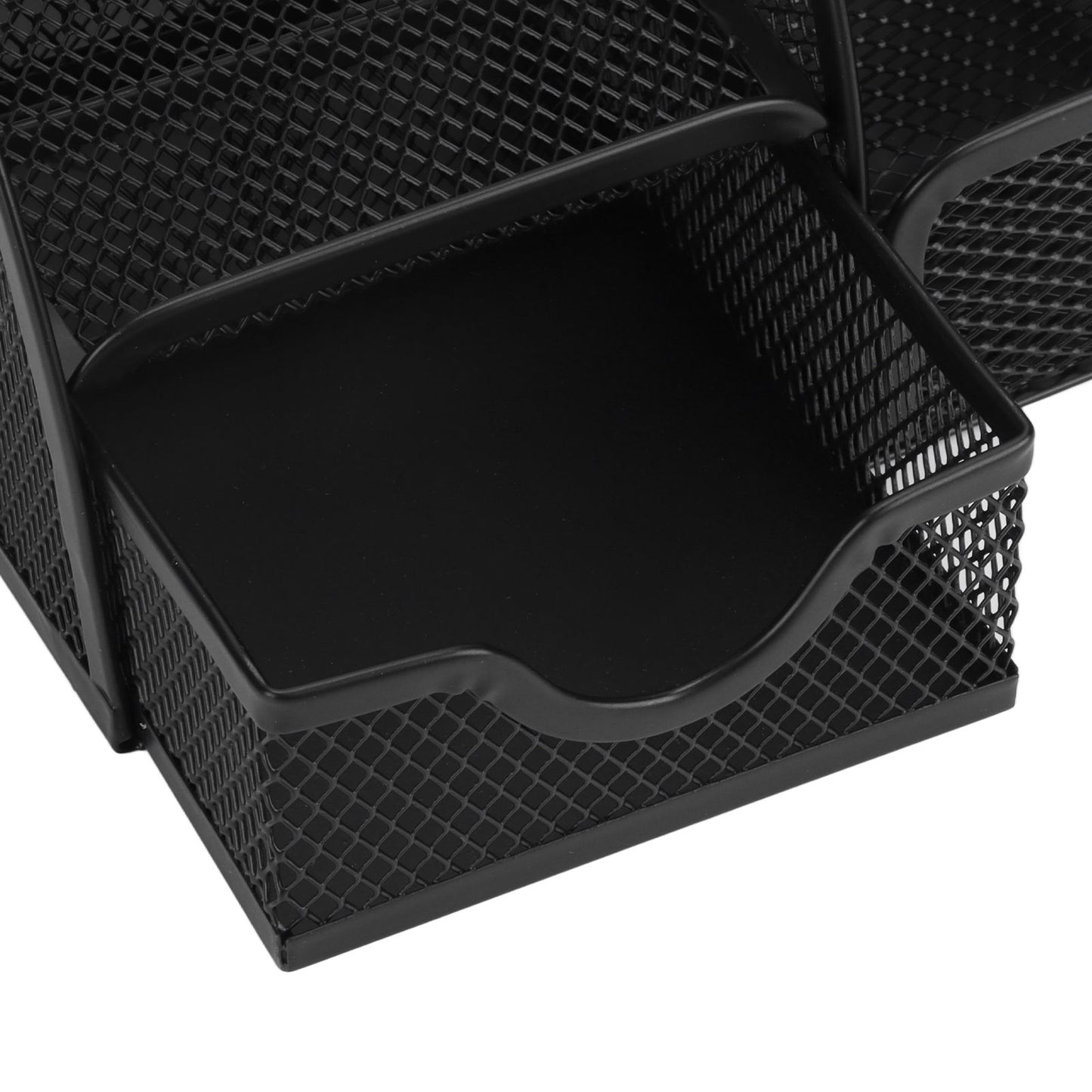 Desktop Mesh Pen Storage Holder 7 Compartments Multifunction Black for Home Sturdy Office V1294-YM0523-3117220033311