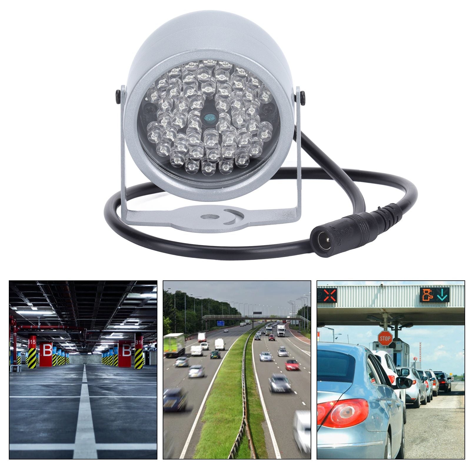 Night Vision Infrared Light IP5 Rainproof 48 LEDs IR Infrared Light for Surveillance Camera Parking Lot V1294-YM0523-3117220035511