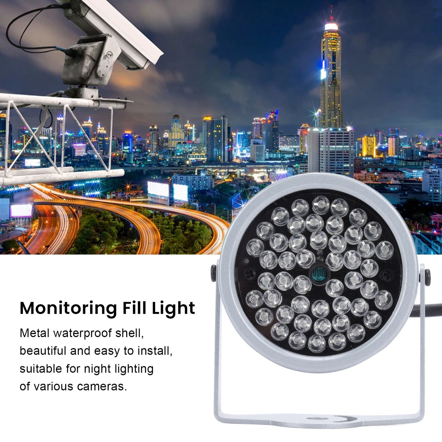 Night Vision Infrared Light IP5 Rainproof 48 LEDs IR Infrared Light for Surveillance Camera Parking Lot V1294-YM0523-3117220035511