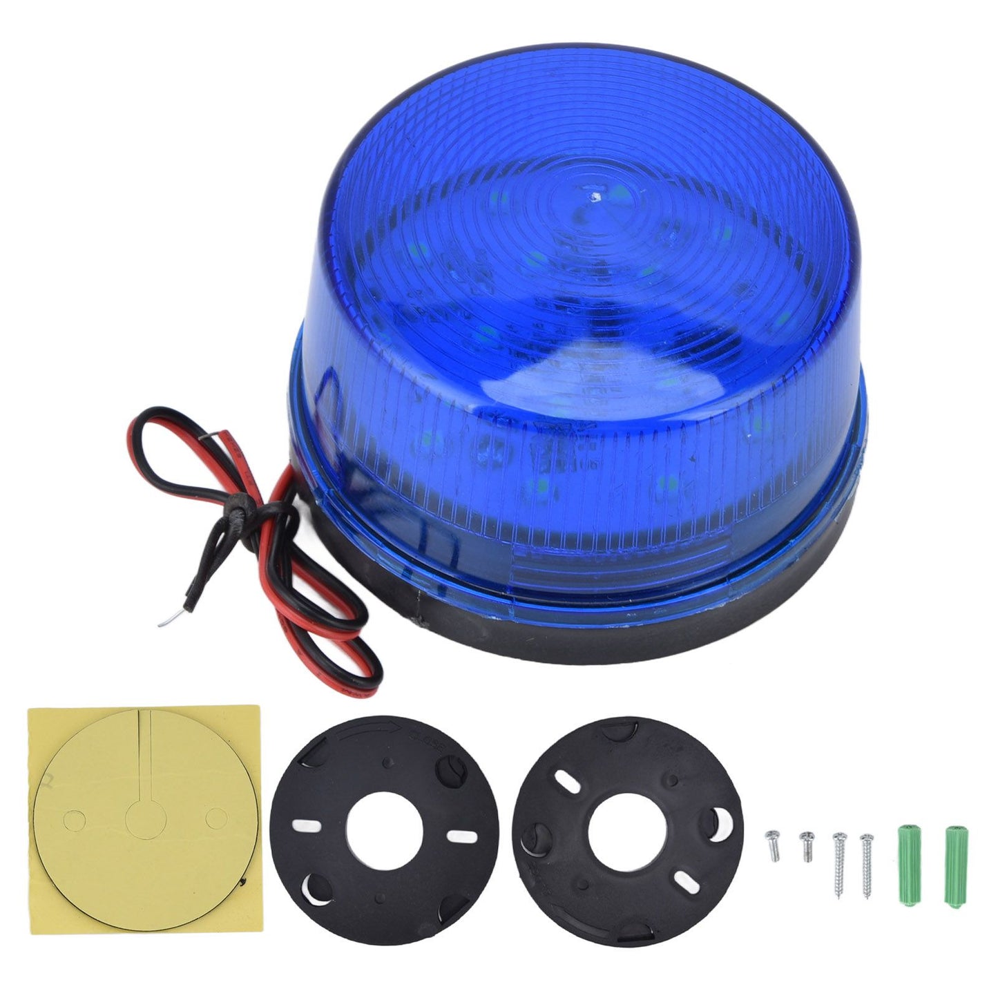 LED Car Strobe Light DC12V 5W 15 LEDs Multipurpose LED Traffic Warning Light for Cars Trucks BusesBlue V1294-YM0523-3117220035812