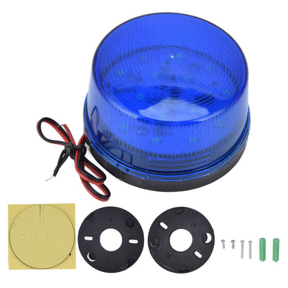 LED Car Strobe Light DC12V 5W 15 LEDs Multipurpose LED Traffic Warning Light for Cars Trucks BusesBlue V1294-YM0523-3117220035812