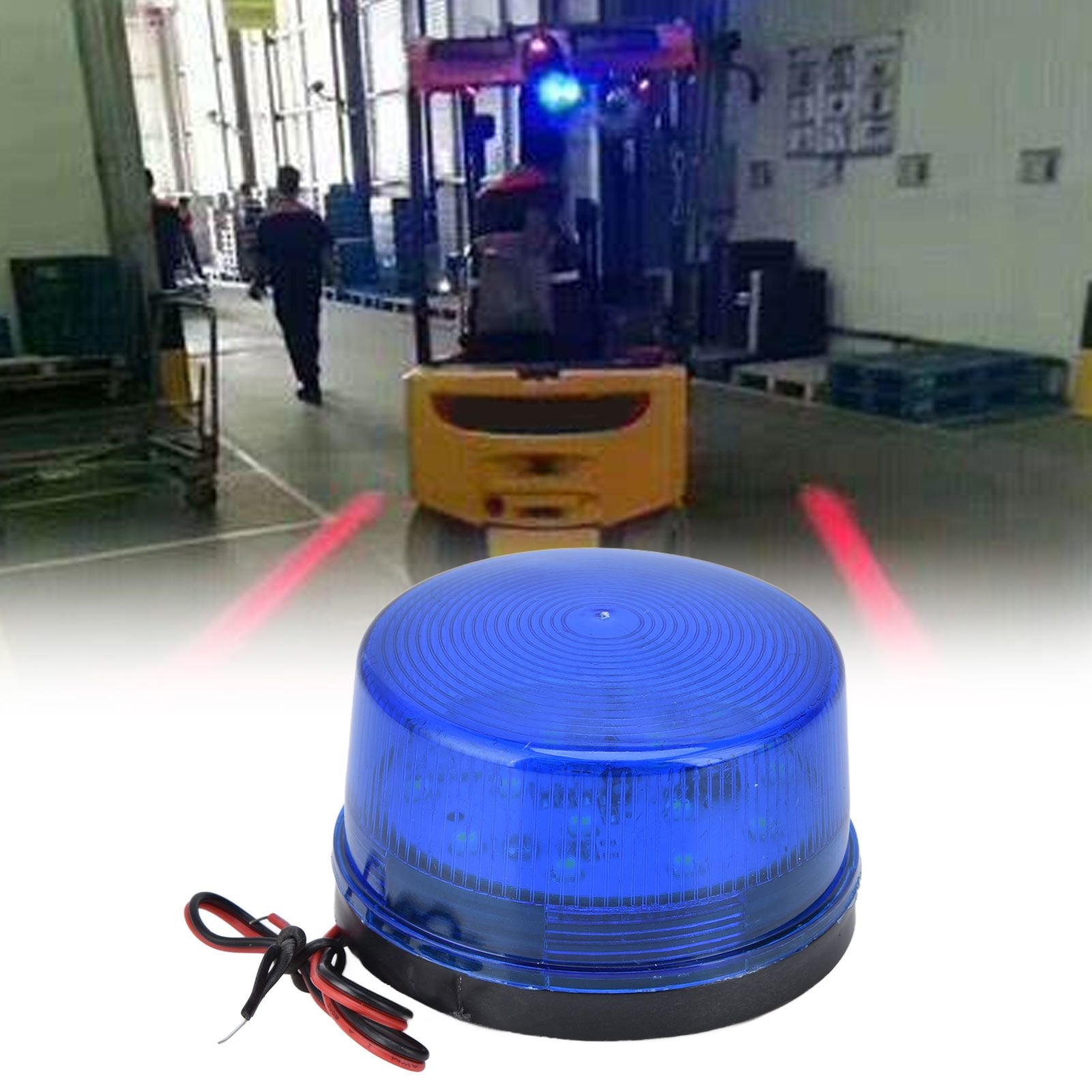 LED Car Strobe Light DC12V 5W 15 LEDs Multipurpose LED Traffic Warning Light for Cars Trucks BusesBlue V1294-YM0523-3117220035812