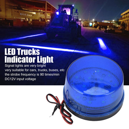 LED Car Strobe Light DC12V 5W 15 LEDs Multipurpose LED Traffic Warning Light for Cars Trucks BusesBlue V1294-YM0523-3117220035812