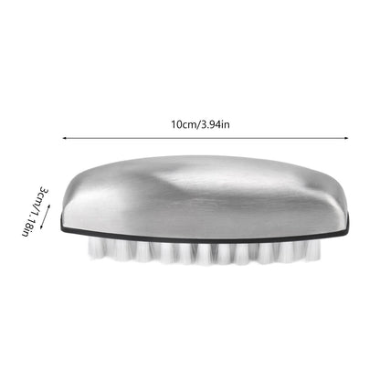 Fruit Vegetable Cleaning Brush 304 Stainless Steel Nylon Wool Multifunction Finger Nail Brush for Kitchen V1294-YM0523-3117220036811