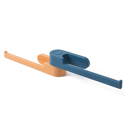 Rotatable Wall Hook Punching Free Installation Waterproof Large Storage Capacity Folding Towel HookBlue V1294-YM0523-3117220040113