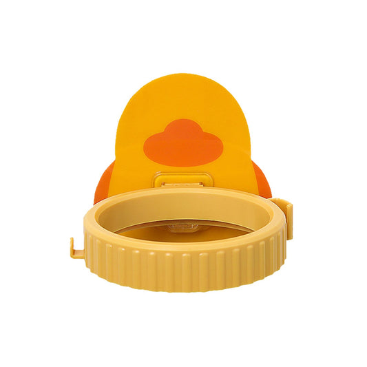 Hair Dryer Storage Holder Wall Mounted Punch Free Cartoon Strong Bearing Hands Free for BathroomYellow Duck V1294-YM0523-3117220040311