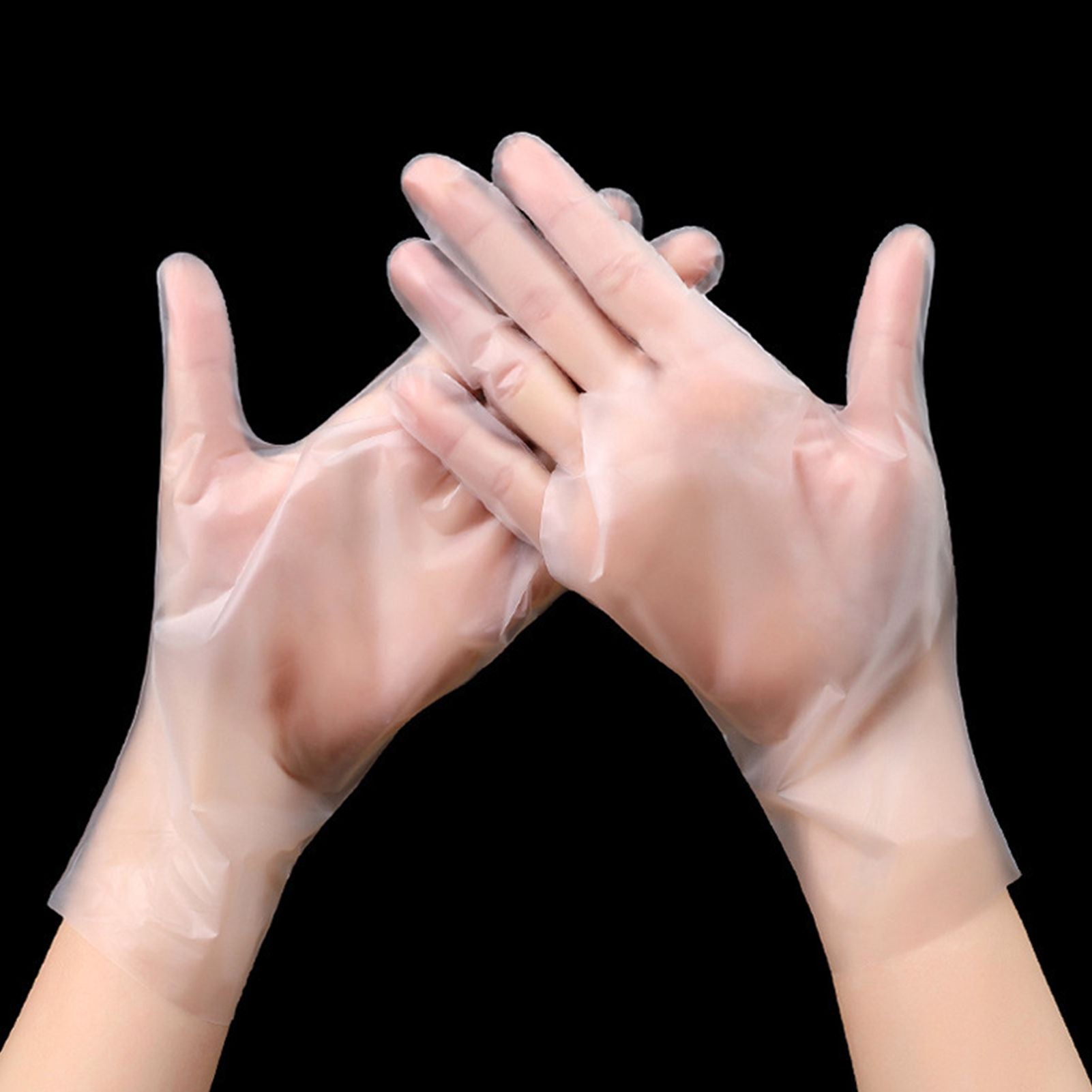 100PCS Disposable TPE Gloves Thicken Transparent Food Grade for Kitchen Baking Cooking CleaningS V1294-YM0523-3117220040411